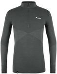 Salewa Zebru Responsive Half Zip T-Shirt Herren, Schwarz, M