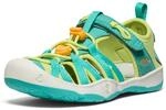 KEEN Unisex Kinder MOXIE SANDAL HELLES AQUA/HELLE RINGELBLUME Sandale 32/33