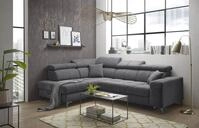 Ecksofa Sydney in Anthrazit &ndash; Modernes Design mit gesteppter Oberfl&auml;che,