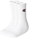 Champion Unisex Kinder Core- Junior 3PP Crew Socken, Wei&szlig;, 27-30 (3er Pack)