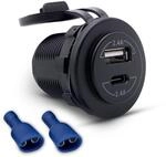 Offgridtec Auto-USB-Steckdose mit Flip-Abdeckung 12V/24V, Schnellladung (5V 2,4A