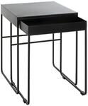 HAKU Beistelltische 2er Set schwarz Metall Couchtische klein - Ma&szlig;e: B 39/42 x...