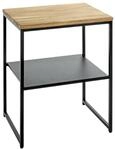 HAKU Beistelltisch Massivholz Eiche Metall schwarz Couchtisch Holz Sofatisch -...