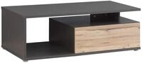 FORTE Como Couchtisch mit 1 Schublade, Holzwerkstoff, Uni Wolfram Grau / Planked