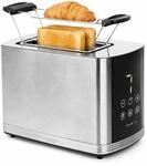 EMERIO Edelstahl Toaster mit gro&szlig;em Display | 2 Toastschlitze |...