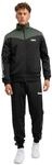 Lonsdale Herren Trainingsanzug normale Passform CAUNTON L, Black/Olive/White