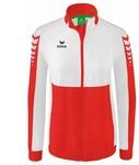 Erima Damen Six Wings Pr&auml;sentationsjacke (1012222), rot/wei&szlig;, 36