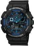 Casio G-Shock Herren Harz Uhrenarmband GA-100-1A2ER, Blau-Schwarz Casio G-Shock Herren Harz Uhrenarmband GA-100-1A2ER, Blau-Schwarz
