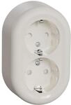 Schneider Electric Elso runde Schuko-Steckdose, 2-fach, Aufputz,...