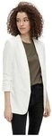 PIECES Damen Pcboss Noos 3/4 Blazer, Cloud Dancer,XS