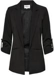 ONLY Damen Blazer ONLKayle Orleen Sakko mit Dreiviertel-&Auml;rmeln 15218743 Black 34