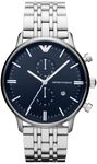 Emporio Armani Watch For Men, 2 sub dial Chronograph Movement and 43mm Case Size with