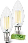 BRILONER - EEK A 2er Set Filament LED Lampe E14 Kerze, warmwei&szlig;es Licht, 2,5W,