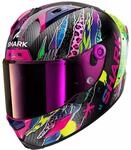 SHARK, Integraler Motorradhelm AERON FAWN Carbon Violet Yellow DVY, L