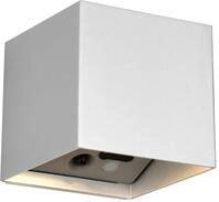 Reality Leuchten LED Au&szlig;en Akku Wandleuchte Genie R24169687, Kunststoff Titanfarbig,