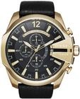 Diesel Herrenuhr Mega Chief, Chronographenwerk, 51mm Goldenes Edelstahlgehäuse mit Diesel Herrenuhr Mega Chief, Chronographenwerk, 51mm Goldenes Edelstahlgehäuse mit