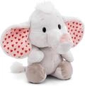 NICI Love Elefant Kuscheltier hellgrau 23cm - Stofftier aus weichem Pl&uuml;sch,