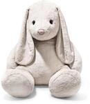 Steiff Hoppie Hase 80cm hellgrau, Pl&uuml;schtier mit Schlappohren, Soft Cuddly Friends,