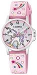 Calypso Kinderuhr M&auml;dchen Analog - Kautschuk Rosa - Quarzwerk - Kratzfestes