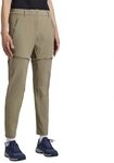Jack Wolfskin Damen Hikeout Zip Away Pants Wanderhose, Stone, 36 EU