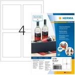 HERMA 4603 Flaschenetiketten, 40 Blatt, 90 x 120 mm, 4 pro A4 Bogen, 160 St&uuml;ck,