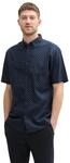 Tom Tailor Regular Fit Kurzarmhemd mit Brusttasche, Sky Captain Blue Structure,...