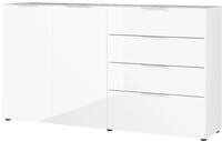 Germania Sideboard 3698-84 GW-Oakland, in Wei&szlig;, mit Glasauflage, 184 x 102 x 42 cm