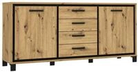 Forte TRONDHEIM Sideboard mit 4 Schubladen und 2 T&uuml;ren, Holzwerkstoff, Artisan