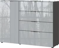Germania Sideboard 3697-587 GW-Oakland, in Graphit/Silbergrau, mit Glasauflage,...