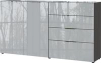 Germania Sideboard 3698-587 GW-Oakland, in Graphit/Silbergrau, mit Glasauflage, 184 x