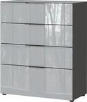 Germania Kommode 3695-587 GW-Oakland, in Graphit/Silbergrau, mit Glasauflage,...
