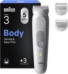 Braun Bodygroomer Series 3, Kabelloser K&ouml;rperrasierer Herren, BG3530, Grau