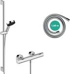 hansgrohe Pulsify Select S - wassersparendes Duschset mit Thermostat Ecostat...
