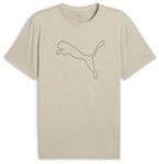 Puma Unisex M TAD Essential Heather CAT Tee (CF Large cat) T-Shirts, Desert Dust