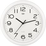 Trevi OM 3301 Quarz Wanduhr mit Silent Sweep Uhrwerk, Durchmesser 24 cm, Wei&szlig;,