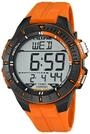 Calypso Digitale Sport Herrenuhr Kautschuk Orange - 10 ATM, Datum, Stoppuhr,