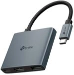 TP-Link UH3020C USB C Hub PD100W, 4K 60Hz HDMI, 5Gbps USB-A 3.0, Plug & Play,