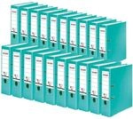 FALKEN 20x Recycolor Umwelt-Ordner &Ouml;ko 8 cm breit DIN A4 t&uuml;rkis | Made in Germany