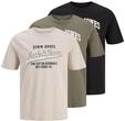 JACK & JONES Male T-Shirt 3er-Pack Logo T-Shirt | T-shirt