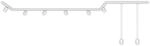 BRILONER - Schienensystem Rail Komplettset, 6x GU10 Spots schwenkbar, 2x GU10 Pendel,
