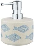 WENKO Seifenspender Mod. Aquamarin, nachf&uuml;llbarer Seifendosierer f&uuml;r