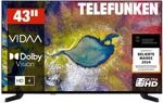 TELEFUNKEN D43U790B2CW43 Zoll Fernseher VIDAA Smart TV, 4K UHD Aufl&ouml;sung, HDR...