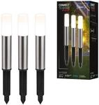 BRILONER - Connect to Shine 12V Gartensystem 3er Set LED Pollerleuchte mit...