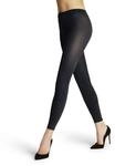 FALKE Damen Leggings Cotton Touch W Le Baumwolle einfarbig 1 St&uuml;ck, Blau Dark Navy