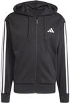 adidas Herren Essential Three Stripes Fleece Zipper Hoodie Sweatshirt,...
