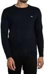 Gant Herren Classic Cotton C-Neck Pullover, Evening Blue, M EU