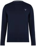 Gant Herren Classic Cotton C-Neck Pullover, Evening Blue, L EU