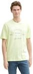 Tom Tailor Herren 1037735 T-Shirt Aus Baumwolle Mit Logo-Print, 29078 - Lime...