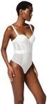 DKNY Damen Durchsichtiger Tr&auml;gerloser Body Shapewear Bodysuit, Wei&szlig;, 70B