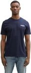 Tom Tailor Denim Herren Basic T-Shirt mit Logo-Print